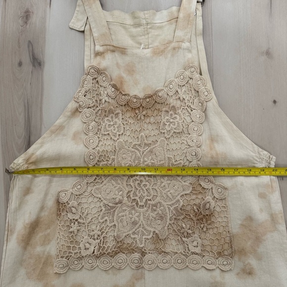 NWT Women's Medium Overalls Tan Cream Bohemian Crochet - Picture 12 of 16